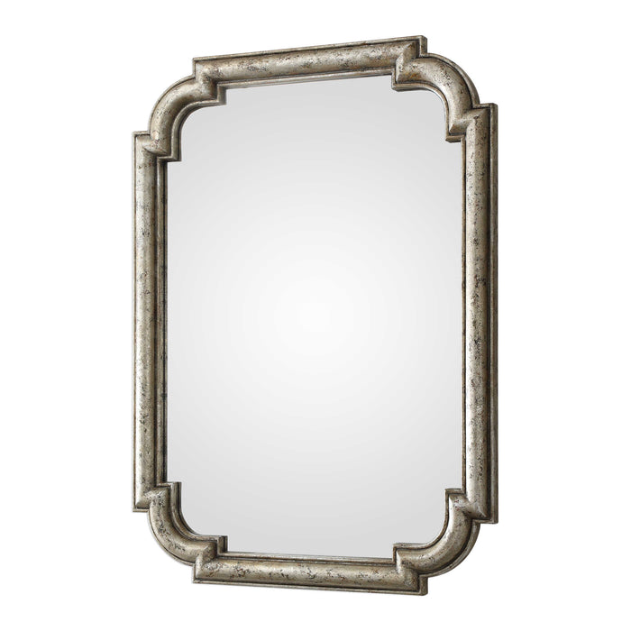 Calanna Mirror Distressed Silver Leaf-Mirrors/Pictures-Uttermost-Lighting Design Store