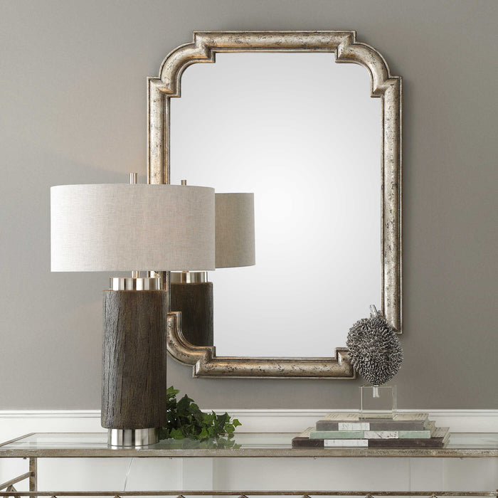 Calanna Mirror Distressed Silver Leaf-Mirrors/Pictures-Uttermost-Lighting Design Store