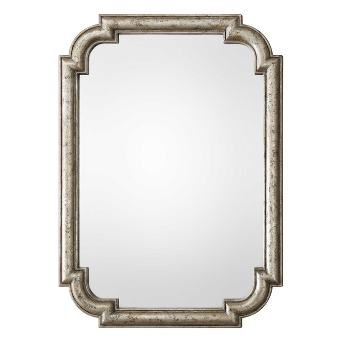 Calanna Mirror Distressed Silver Leaf-Mirrors/Pictures-Uttermost-Lighting Design Store