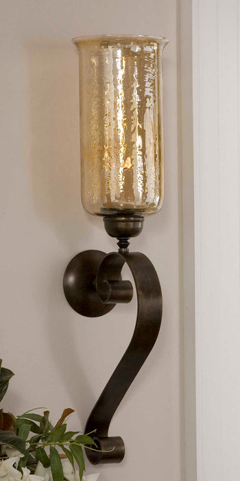 Joselyn Candle Wall Sconce Antique Bronze-Home Accents-Uttermost-Lighting Design Store