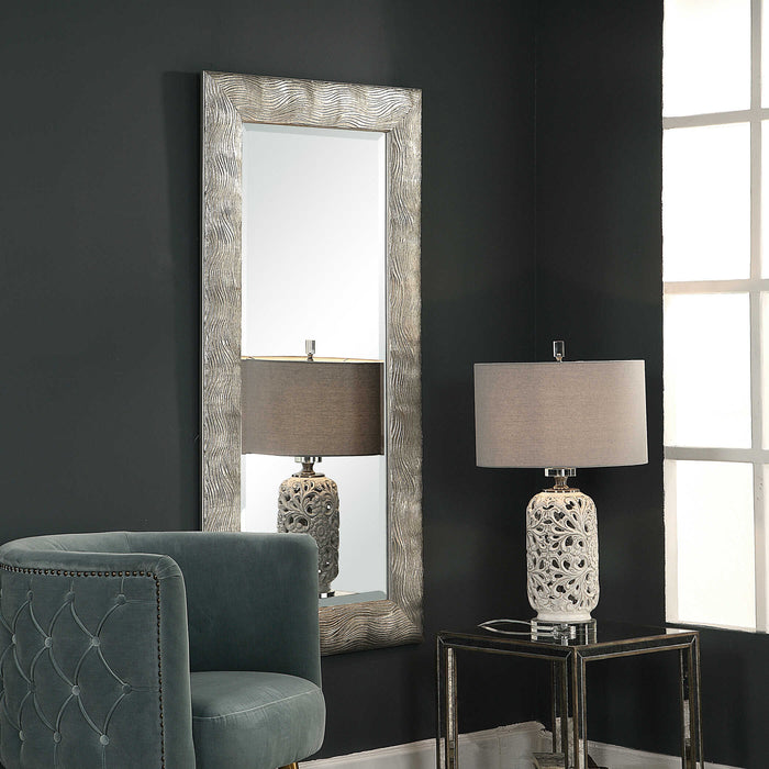 Maeona Mirror Metallic Silver-Mirrors/Pictures-Uttermost-Lighting Design Store