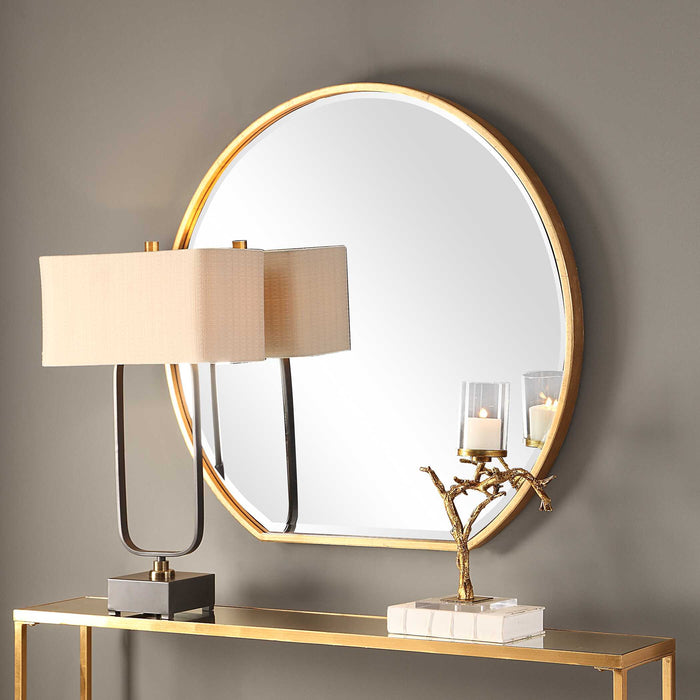 Cabell Mirror Metallic Gold Leaf-Mirrors/Pictures-Uttermost-Lighting Design Store