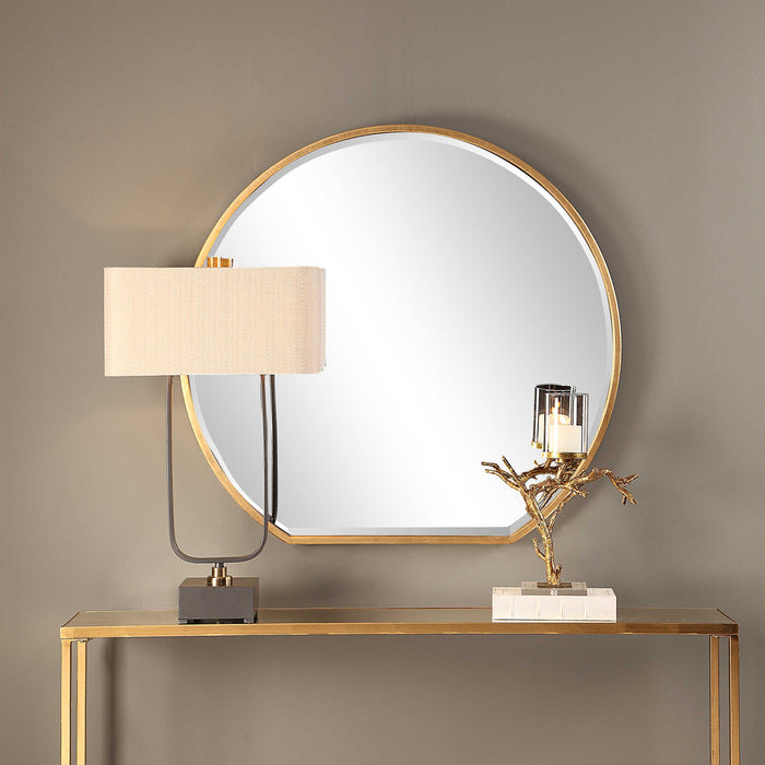 Cabell Mirror Metallic Gold Leaf-Mirrors/Pictures-Uttermost-Lighting Design Store