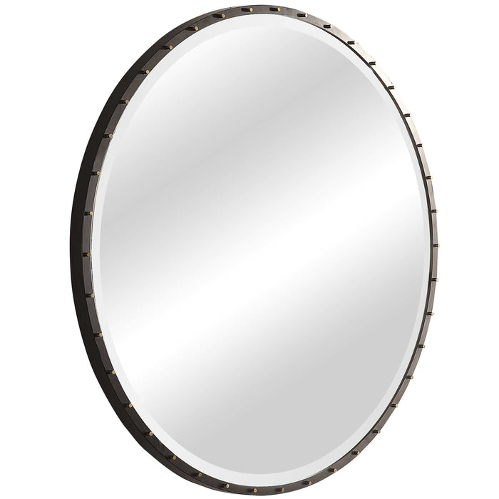 Benedo Mirror Rustic Black-Mirrors/Pictures-Uttermost-Lighting Design Store