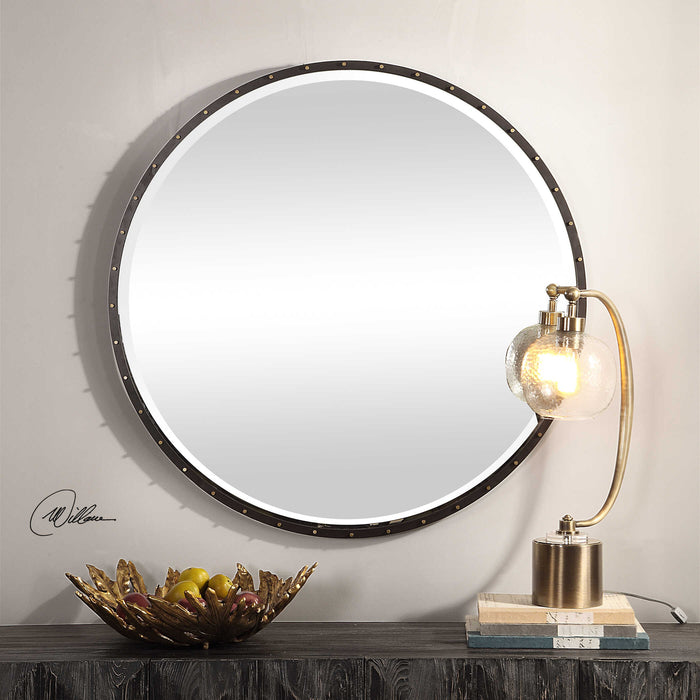 Benedo Mirror Rustic Black-Mirrors/Pictures-Uttermost-Lighting Design Store