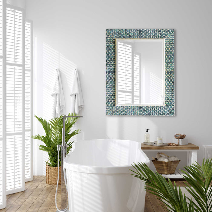 Makaria Mirror White-Mirrors/Pictures-Uttermost-Lighting Design Store