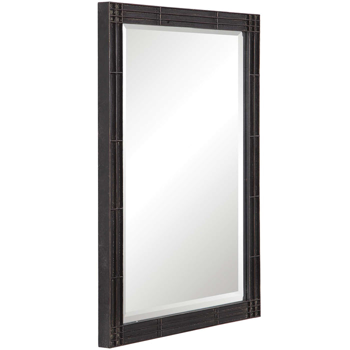 Gower Mirror Rustic Aged Black-Mirrors/Pictures-Uttermost-Lighting Design Store