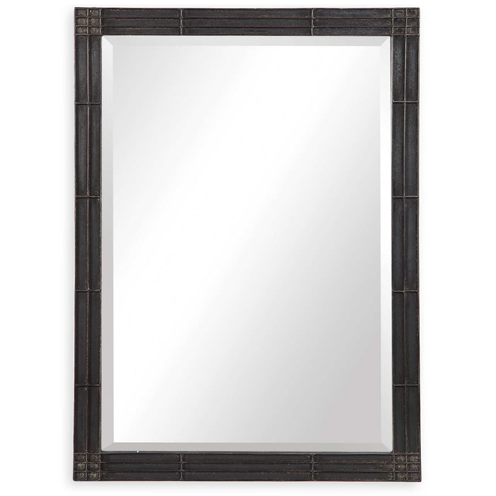 Gower Mirror Rustic Aged Black-Mirrors/Pictures-Uttermost-Lighting Design Store