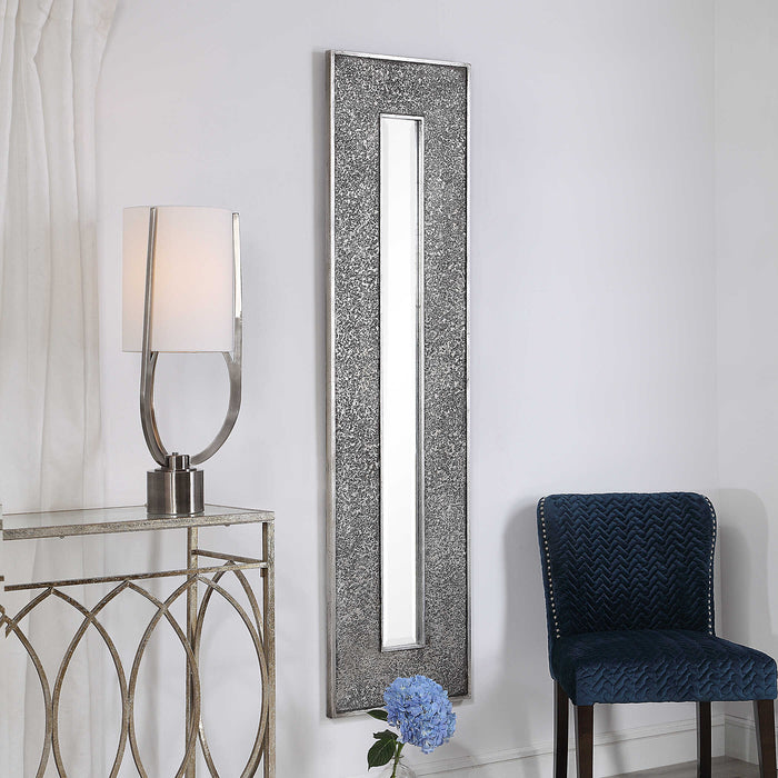 Bannon Mirror Metallic Silver Leaf-Mirrors/Pictures-Uttermost-Lighting Design Store