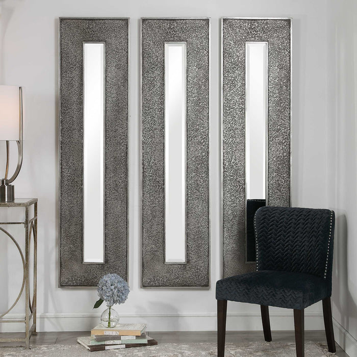 Bannon Mirror Metallic Silver Leaf-Mirrors/Pictures-Uttermost-Lighting Design Store