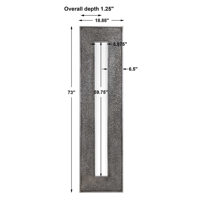 Bannon Mirror Metallic Silver Leaf-Mirrors/Pictures-Uttermost-Lighting Design Store