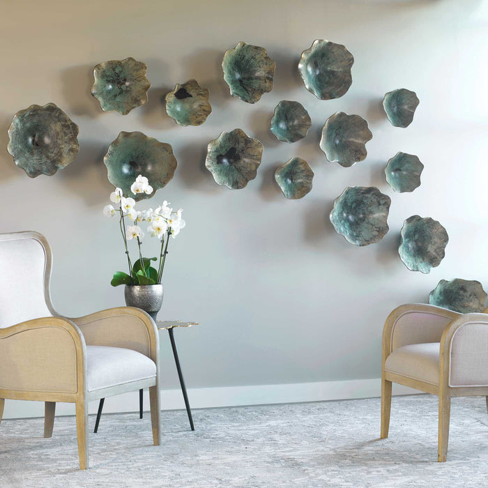 Teo Wall Art, Set/3 Caribbean Blue-Mirrors/Pictures-Uttermost-Lighting Design Store