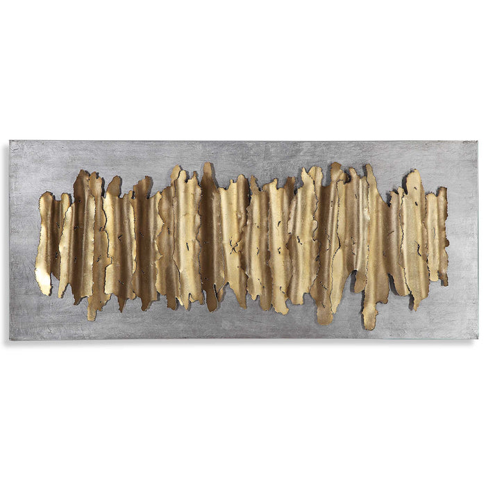 Lev Wall Decor Antique Gold Leaf-Mirrors/Pictures-Uttermost-Lighting Design Store