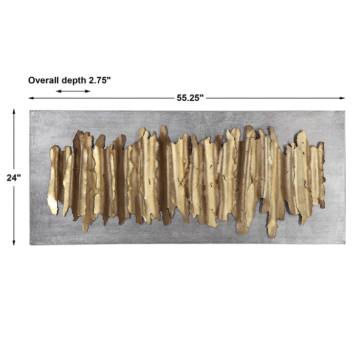 Lev Wall Decor Antique Gold Leaf-Mirrors/Pictures-Uttermost-Lighting Design Store