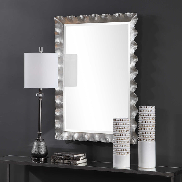 Haya Mirror Silver Leaf-Mirrors/Pictures-Uttermost-Lighting Design Store