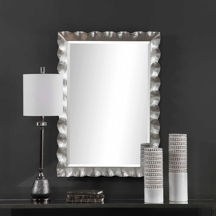 Haya Mirror Silver Leaf-Mirrors/Pictures-Uttermost-Lighting Design Store