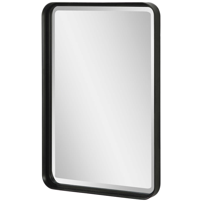 Croften Mirror Matte Black-Mirrors/Pictures-Uttermost-Lighting Design Store