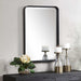 Croften Mirror Matte Black-Mirrors/Pictures-Uttermost-Lighting Design Store