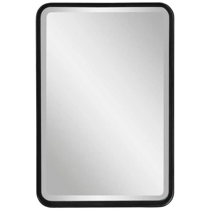 Croften Mirror Matte Black-Mirrors/Pictures-Uttermost-Lighting Design Store