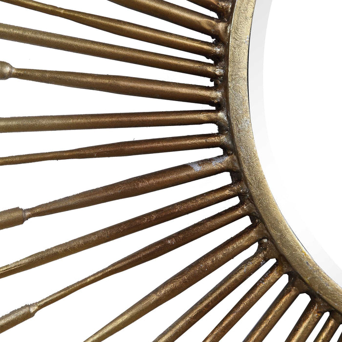 Golden Mirror Antiqued Gold Leaf-Mirrors/Pictures-Uttermost-Lighting Design Store