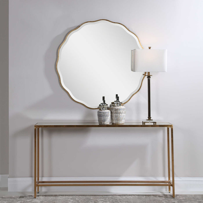Aneta Mirror Gold-Mirrors/Pictures-Uttermost-Lighting Design Store