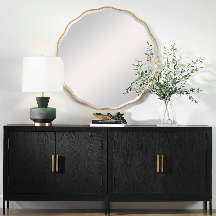 Aneta Mirror Gold-Mirrors/Pictures-Uttermost-Lighting Design Store