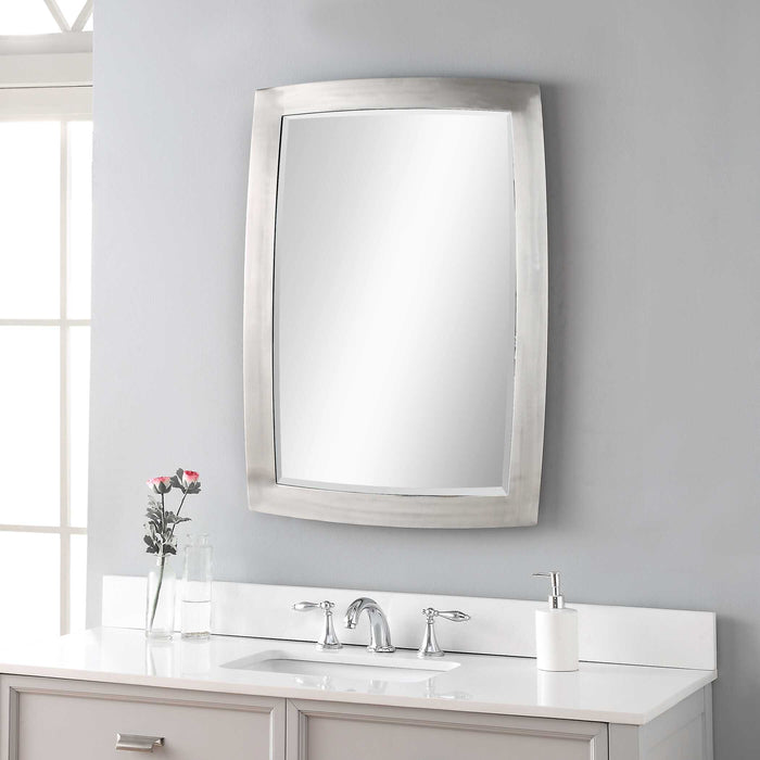 Haskill Mirror Brushed Nickel-Mirrors/Pictures-Uttermost-Lighting Design Store