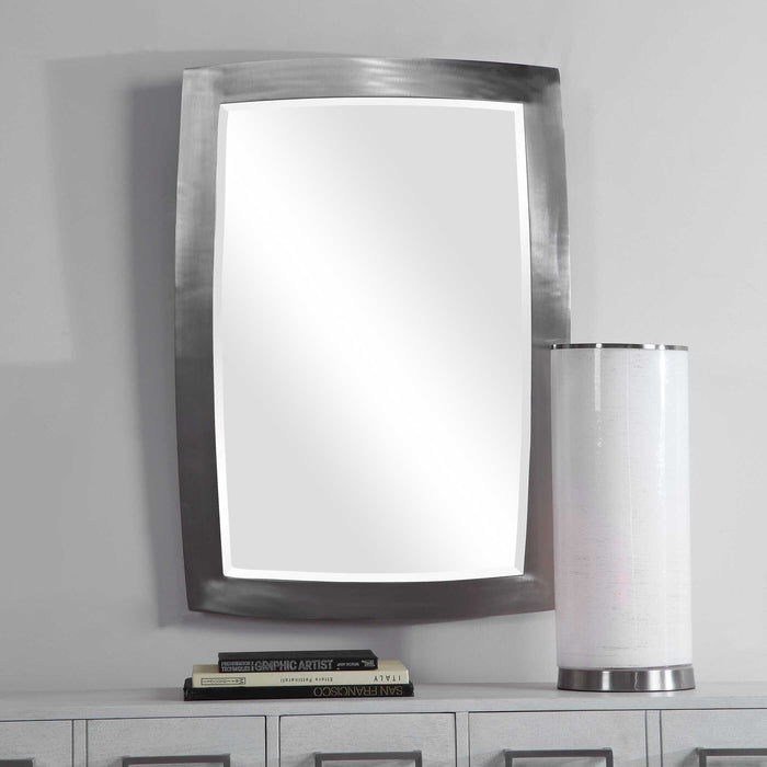 Haskill Mirror Brushed Nickel-Mirrors/Pictures-Uttermost-Lighting Design Store