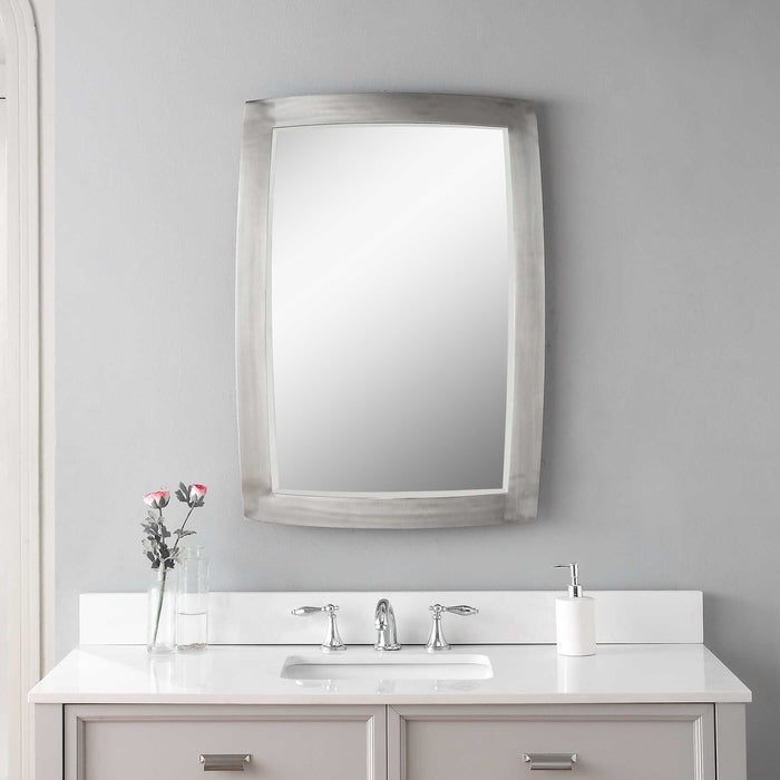 Haskill Mirror Brushed Nickel-Mirrors/Pictures-Uttermost-Lighting Design Store