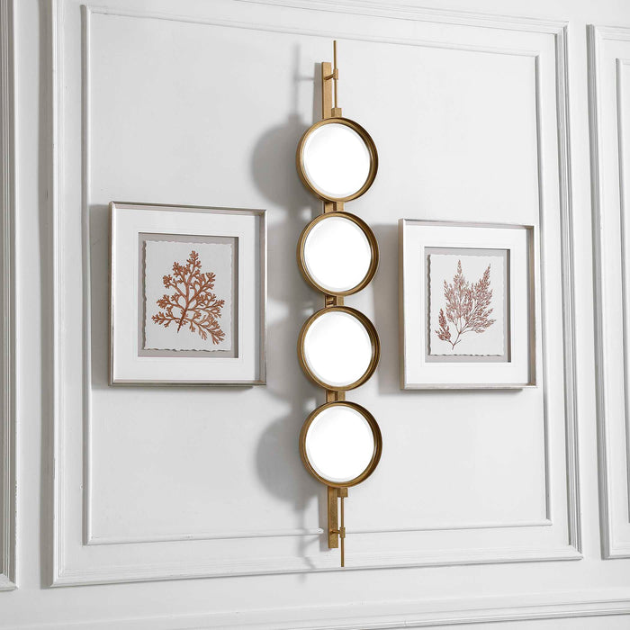 Button Mirror Gold Leaf-Mirrors/Pictures-Uttermost-Lighting Design Store