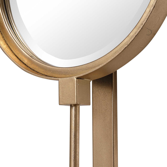 Button Mirror Gold Leaf-Mirrors/Pictures-Uttermost-Lighting Design Store