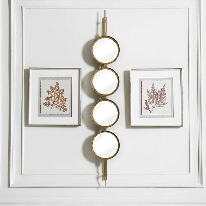 Button Mirror Gold Leaf-Mirrors/Pictures-Uttermost-Lighting Design Store