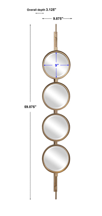 Button Mirror Gold Leaf-Mirrors/Pictures-Uttermost-Lighting Design Store