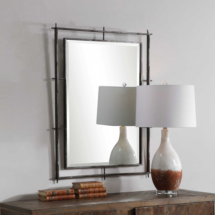 Ironworks Mirror Ebony-Mirrors/Pictures-Uttermost-Lighting Design Store