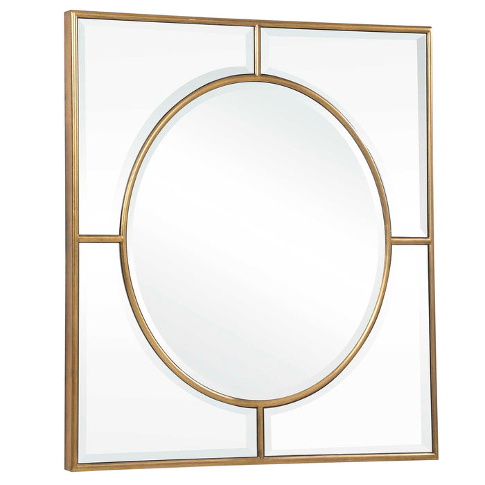 Stanford Mirror Brushed Gold-Mirrors/Pictures-Uttermost-Lighting Design Store