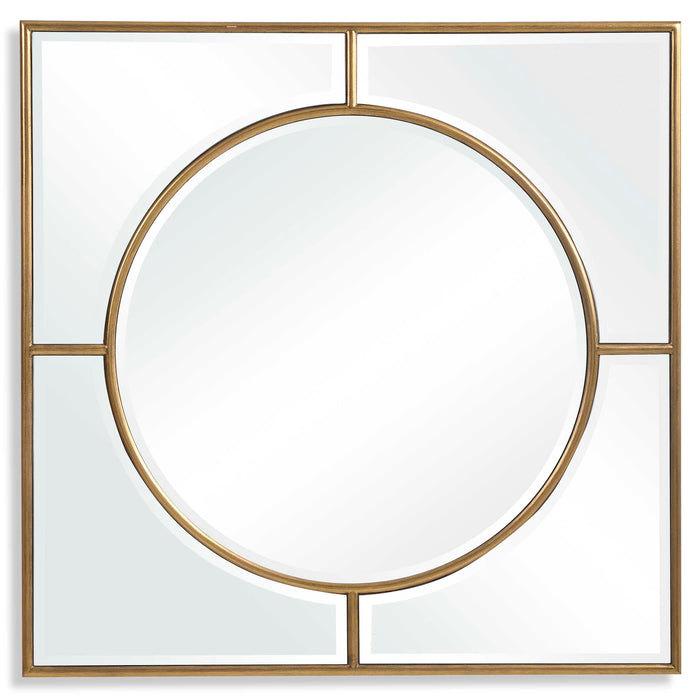 Stanford Mirror Brushed Gold-Mirrors/Pictures-Uttermost-Lighting Design Store
