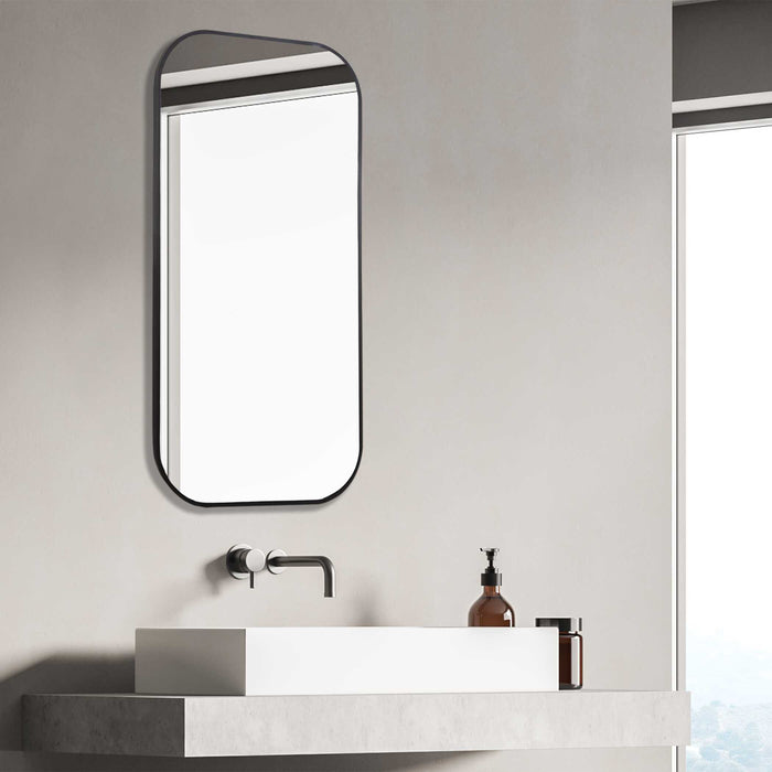 Taft Mirror Matte Black-Mirrors/Pictures-Uttermost-Lighting Design Store