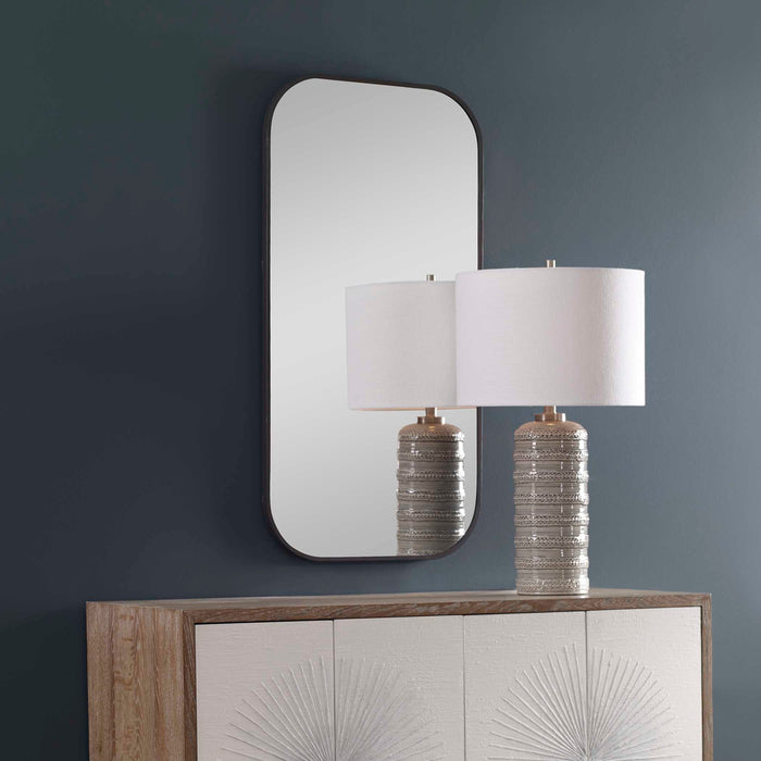 Taft Mirror Matte Black-Mirrors/Pictures-Uttermost-Lighting Design Store