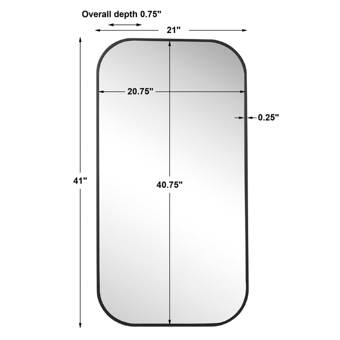 Taft Mirror Matte Black-Mirrors/Pictures-Uttermost-Lighting Design Store