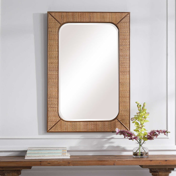 Tahiti Mirror Maple Stain-Mirrors/Pictures-Uttermost-Lighting Design Store