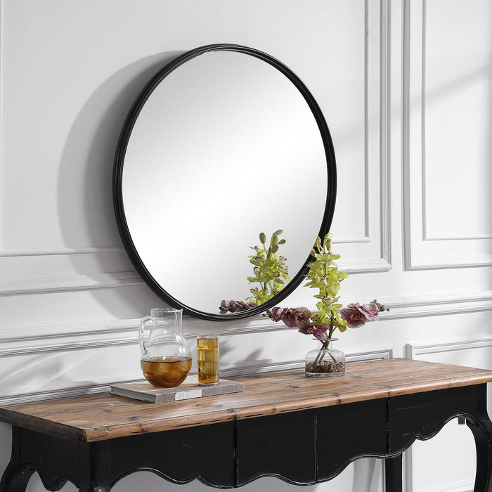 Belham Mirror Aged Black-Mirrors/Pictures-Uttermost-Lighting Design Store