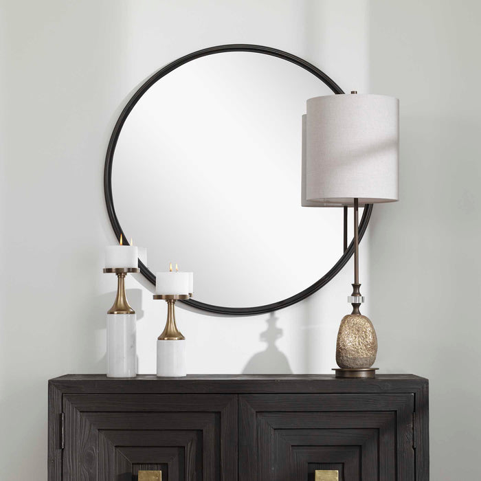Belham Mirror Aged Black-Mirrors/Pictures-Uttermost-Lighting Design Store