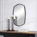 Duronia Mirror Satin Black-Mirrors/Pictures-Uttermost-Lighting Design Store