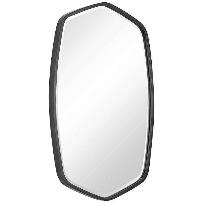 Duronia Mirror Satin Black-Mirrors/Pictures-Uttermost-Lighting Design Store