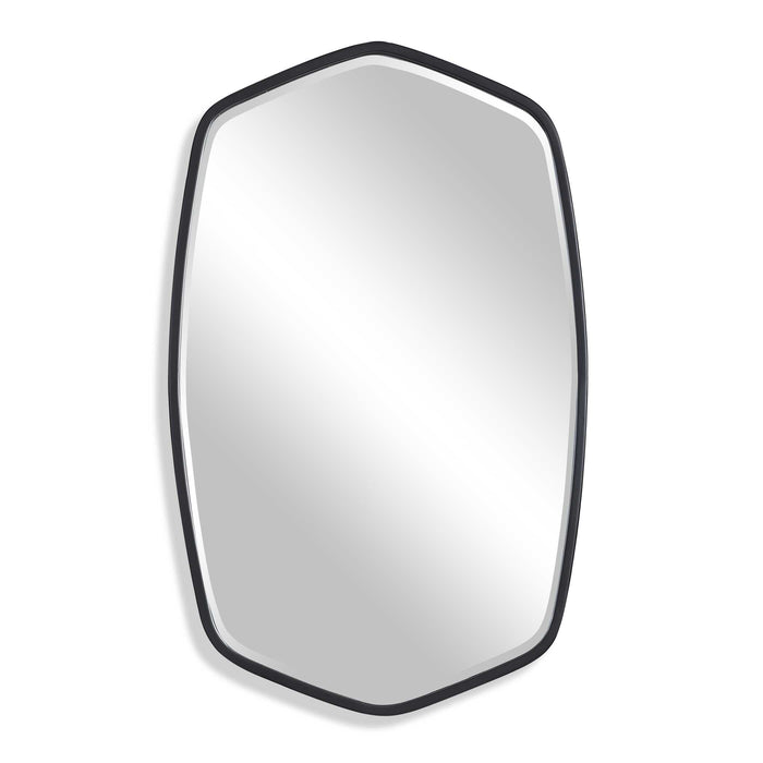 Duronia Mirror Satin Black-Mirrors/Pictures-Uttermost-Lighting Design Store