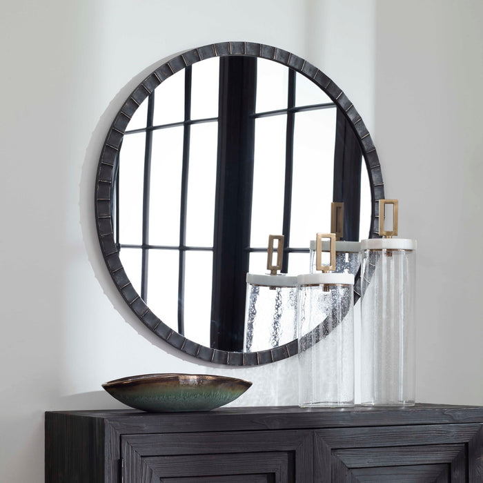 Dandridge Mirror Matte Black-Mirrors/Pictures-Uttermost-Lighting Design Store