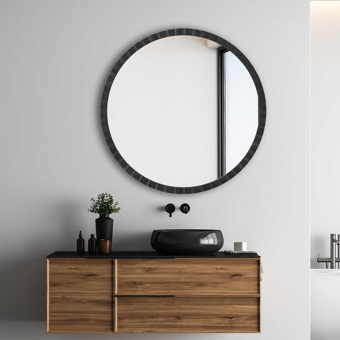 Dandridge Mirror Matte Black-Mirrors/Pictures-Uttermost-Lighting Design Store