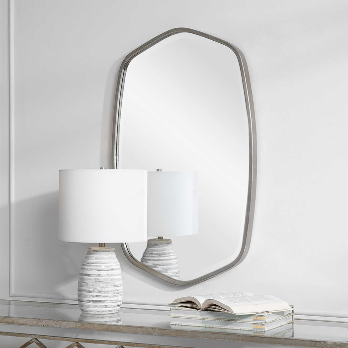 Duronia Mirror Brushed Silver-Mirrors/Pictures-Uttermost-Lighting Design Store