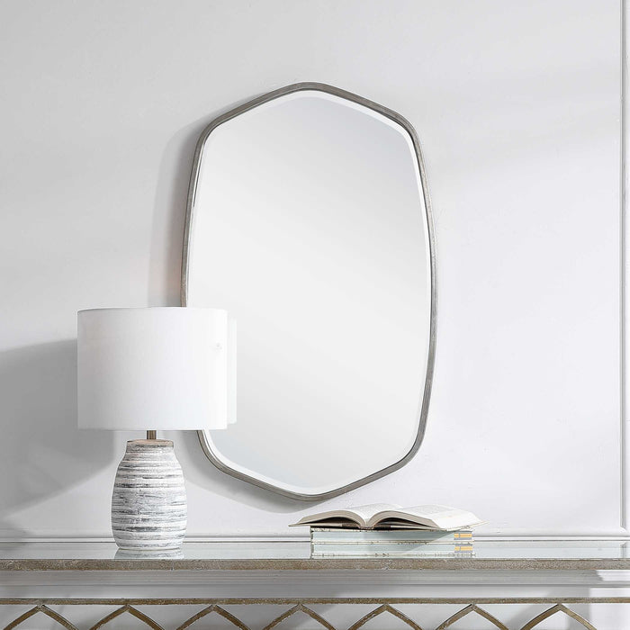 Duronia Mirror Brushed Silver-Mirrors/Pictures-Uttermost-Lighting Design Store