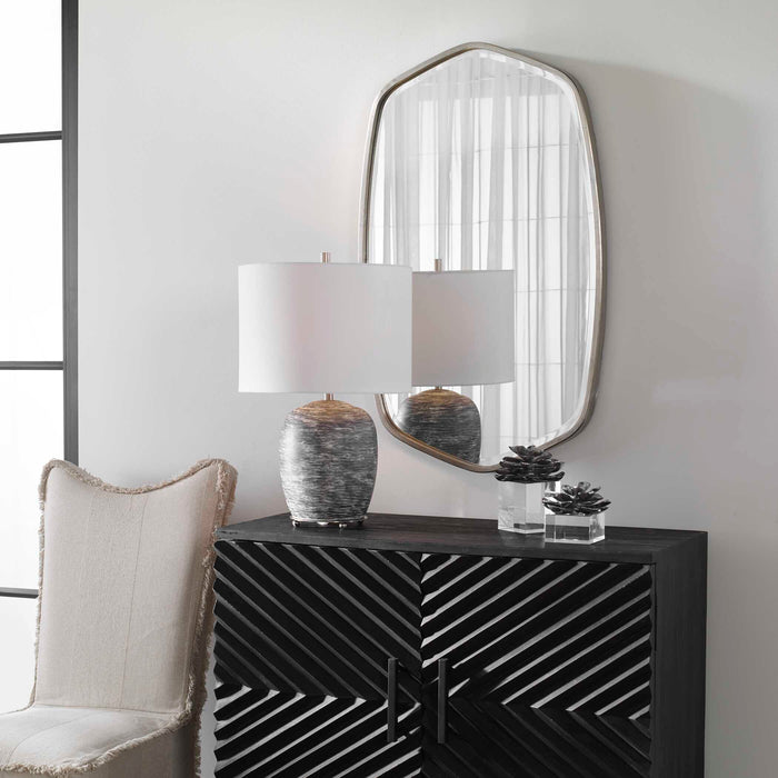 Duronia Mirror Brushed Silver-Mirrors/Pictures-Uttermost-Lighting Design Store